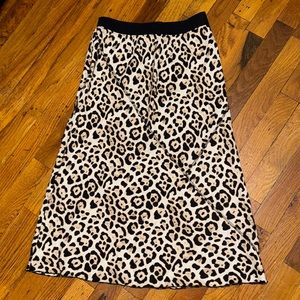ATM leopard satin skirt